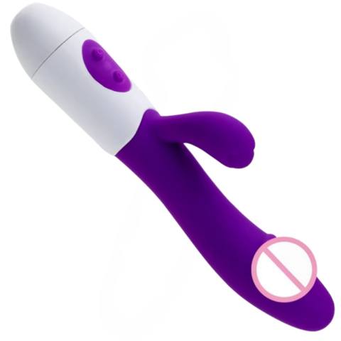 Dildo con estimulador recargable