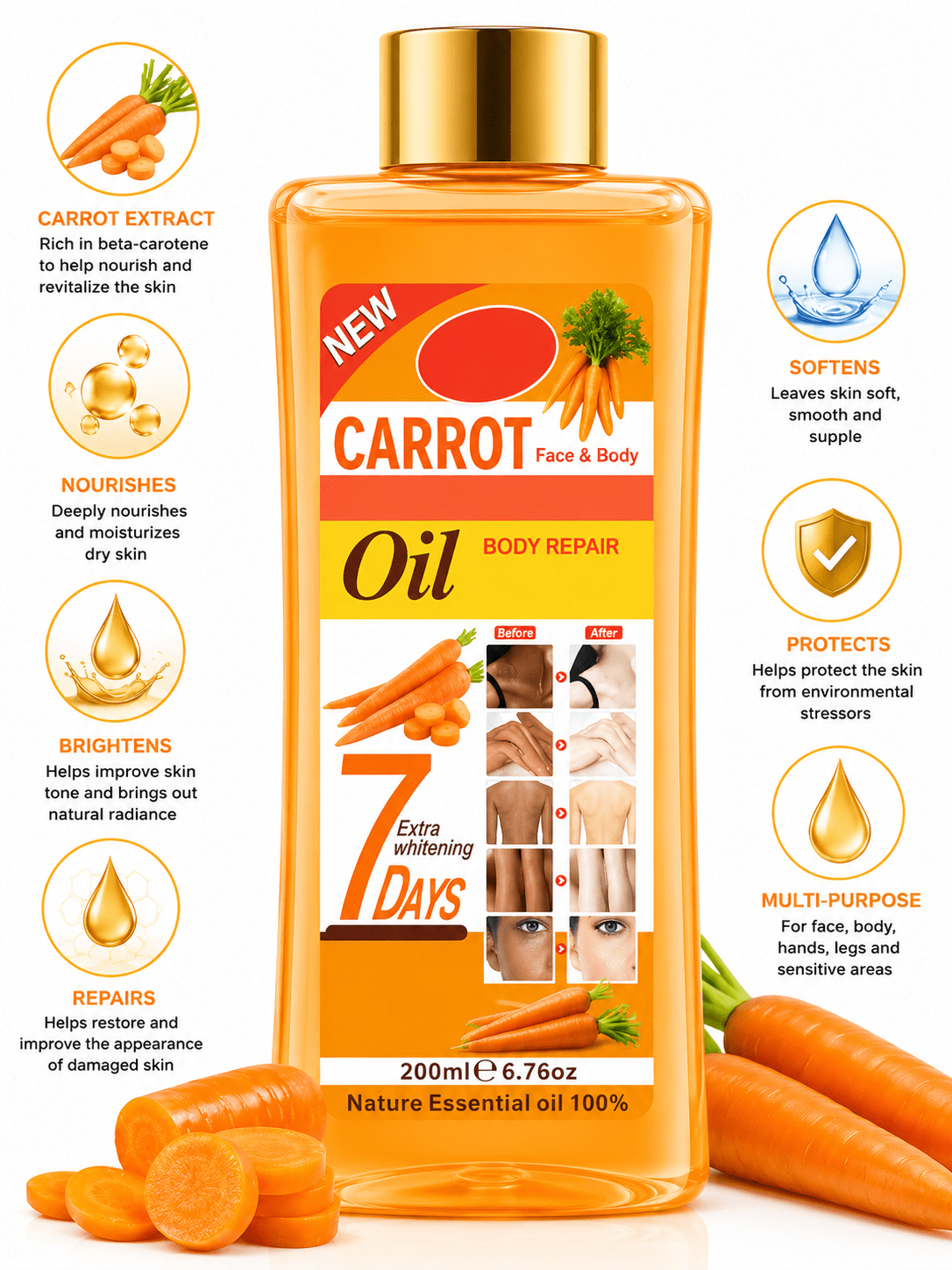 Aceite Aclarador De Zanahoria