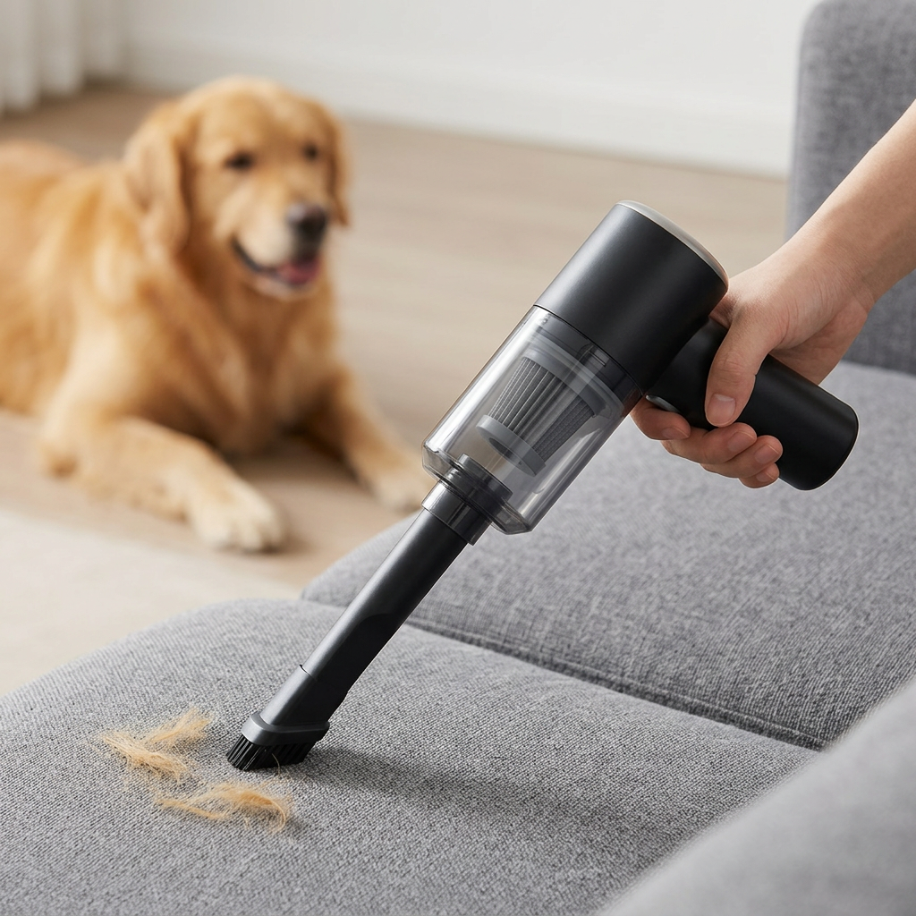 Pelos de perro en el sofá